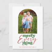 Carte Joyeux Moderne Tout Retro Red Holiday Photo (Devant)