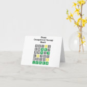 Carte Joyeux Mois de l'ergothérapie personnalisé Wordle (Fleur jaune)