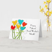 Carte Joyeux Mois des travailleurs sociaux Fleurs fantas (Fleur jaune)