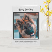 Carte Joyeux Mondes d'Anniversaire Meilleur Chien Maman (Fleur jaune)