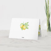 Carte Joyeux Motif citron d'anniversaire (Dos)