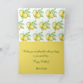 Carte Joyeux Motif citron d'anniversaire (Intérieur)