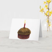 Carte Joyeux Muffin d'anniversaire (Fleur jaune)