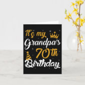 Carte Joyeux My Grandpas 70e anniversaire 1955 70 ans (Fleur jaune)