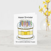 Carte Joyeux népalais d'anniversaire en droit (Fleur jaune)