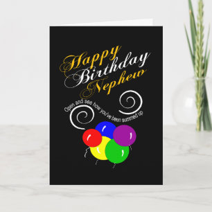 Carte joyeux neveu heureux anniversaire souhait
