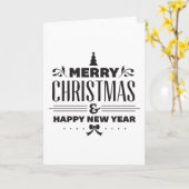 Carte Joyeux Noël (Fleur jaune)