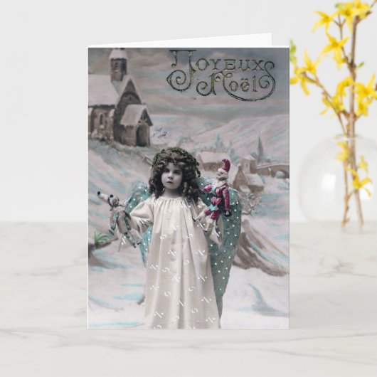 Carte Joyeux Noel (Fleur jaune)