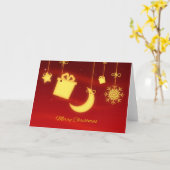 Carte Joyeux Noël (Fleur jaune)