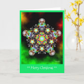 Carte Joyeux Noël (Fleur jaune)