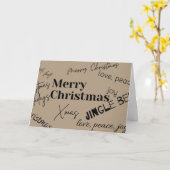 Carte Joyeux Noël (Fleur jaune)