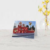 Carte Joyeux Noël. (Fleur jaune)