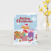 Carte Joyeux Noël (Fleur jaune)