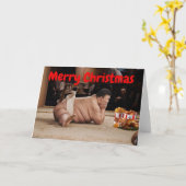 Carte Joyeux Noël (Fleur jaune)