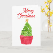 Carte Joyeux Noël (Fleur jaune)
