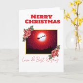 Carte Joyeux Noël (Fleur jaune)