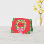 Carte Joyeux Noël (Fleur jaune)