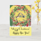 Carte Joyeux Noël ! (Fleur jaune)