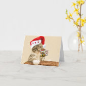 Carte Joyeux Noël. (Fleur jaune)