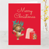 Carte Joyeux Noël (Fleur jaune)