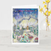 Carte Joyeux Noël ! (Fleur jaune)