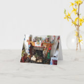 Carte Joyeux Noël. (Fleur jaune)