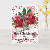 Carte Joyeux Noël ! (Fleur jaune)