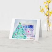 Carte Joyeux Noël ! (Fleur jaune)