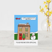 Carte Joyeux Noël (Fleur jaune)