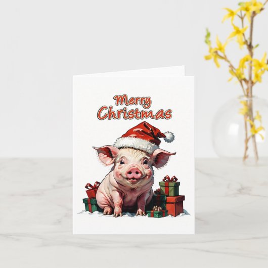 Carte joyeux noël (Fleur jaune)