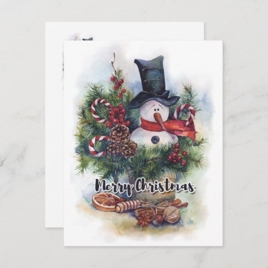 Carte Joyeux Noël (Devant / Derrière)