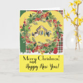 Carte Joyeux Noël ! (Fleur jaune)