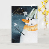 Carte Joyeux Noël (Fleur jaune)