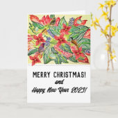 Carte Joyeux Noël ! (Fleur jaune)