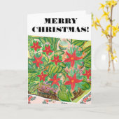 Carte Joyeux Noël ! (Fleur jaune)