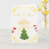 Carte Joyeux Noël (Fleur jaune)