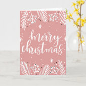 Carte Joyeux Noël (Fleur jaune)