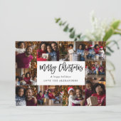 Carte Joyeux Noël 10 Multi Photo - Blanc (Debout devant)