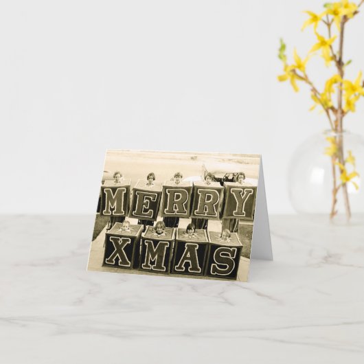 Carte Joyeux Noël 1933 (Fleur jaune)