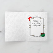 Carte Joyeux Noël 2 Arbre Stocker Snowman (Intérieur)