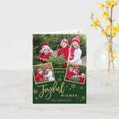 Carte Joyeux Noël 3 PHOTO Porte de voeux de vacances (Fleur jaune)