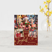 Carte Joyeux Noël 3 PHOTO Porte de voeux de vacances (Fleur jaune)