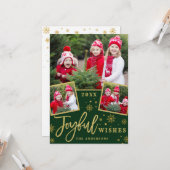 Carte Joyeux Noël 3 PHOTO voeux de Noël (Devant/Arrière en situation)