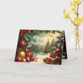 Carte Joyeux Noël 5 Image (Fleur jaune)