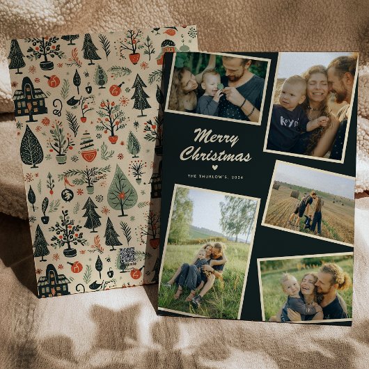 Carte Joyeux Noël 5 Photo Holiday