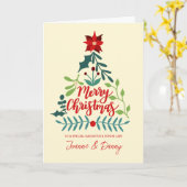 Carte Joyeux Noël à la fille et à son beau-fils (Fleur jaune)