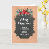 Carte Joyeux Noël à la Tante Russe (Fleur jaune)