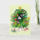 Carte Joyeux Noël à l'herbe à chat ! (Devant)