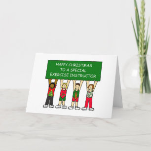 Carte Joyeux Noël à l'instructeur d'exercice