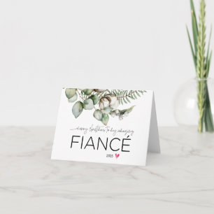 Carte Joyeux Noël à ma fiancée Engagé Mignonne voiture d